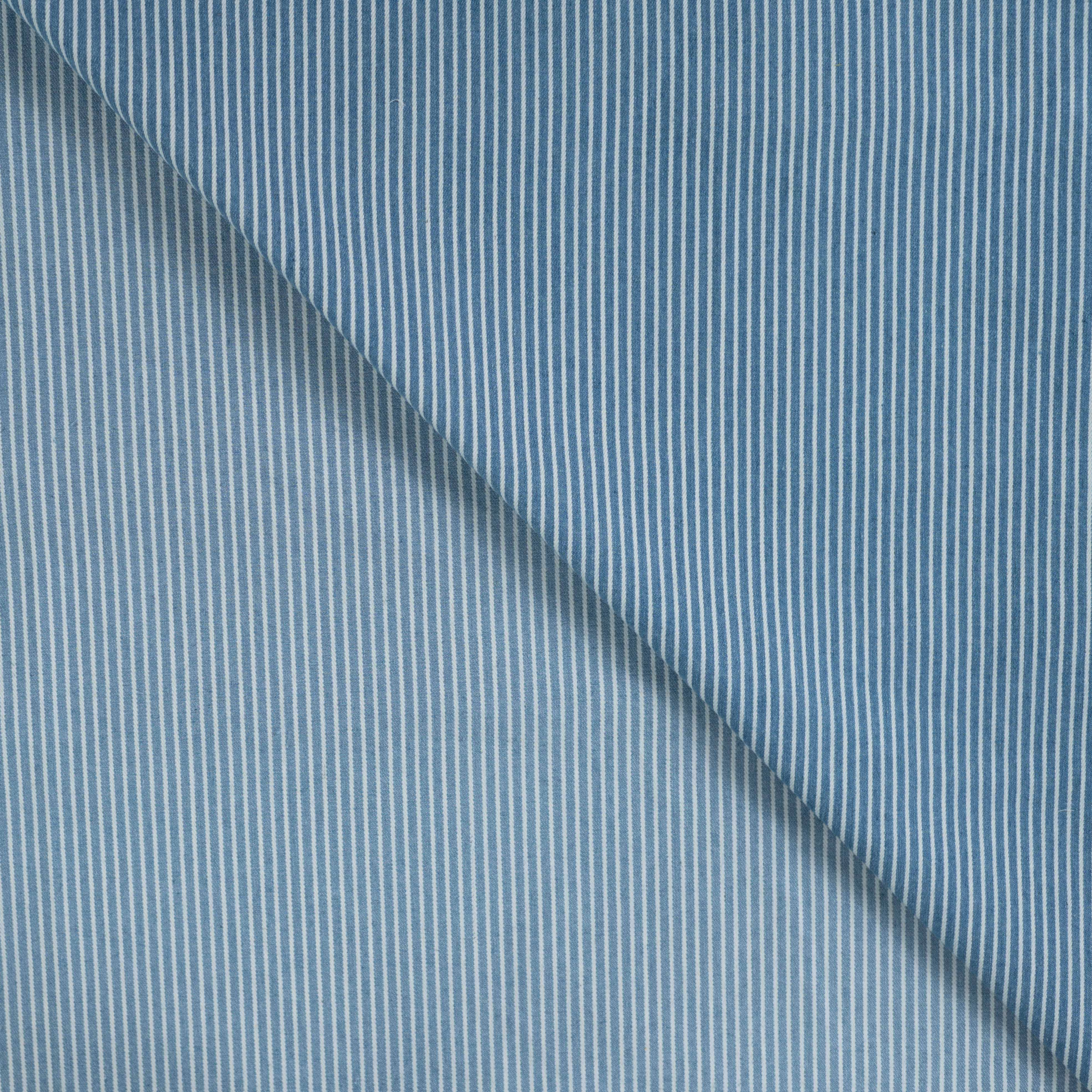 Striped Denim Jacquard with Stretch