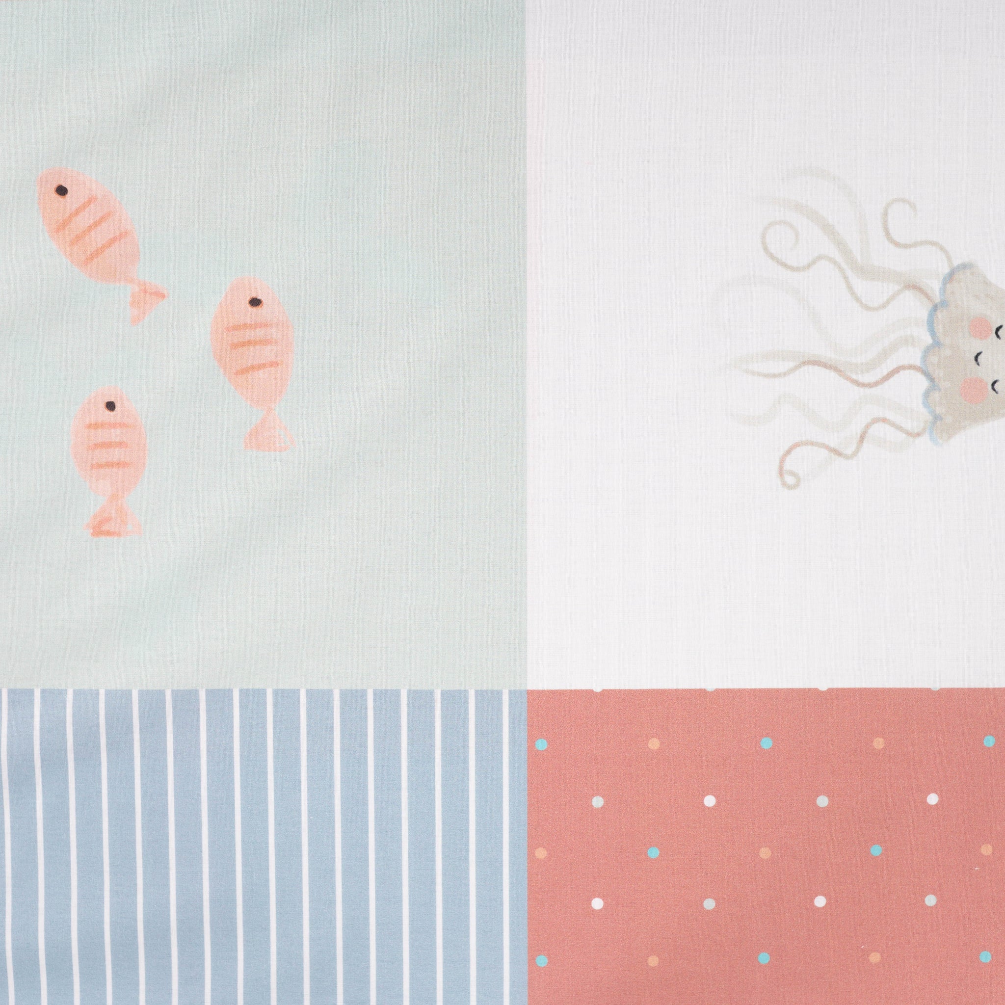 Fabric Panel Toy Patterns Sea Life Cotton Poplin Blanket and 3D Soft Toys Sewing Panel Print ...