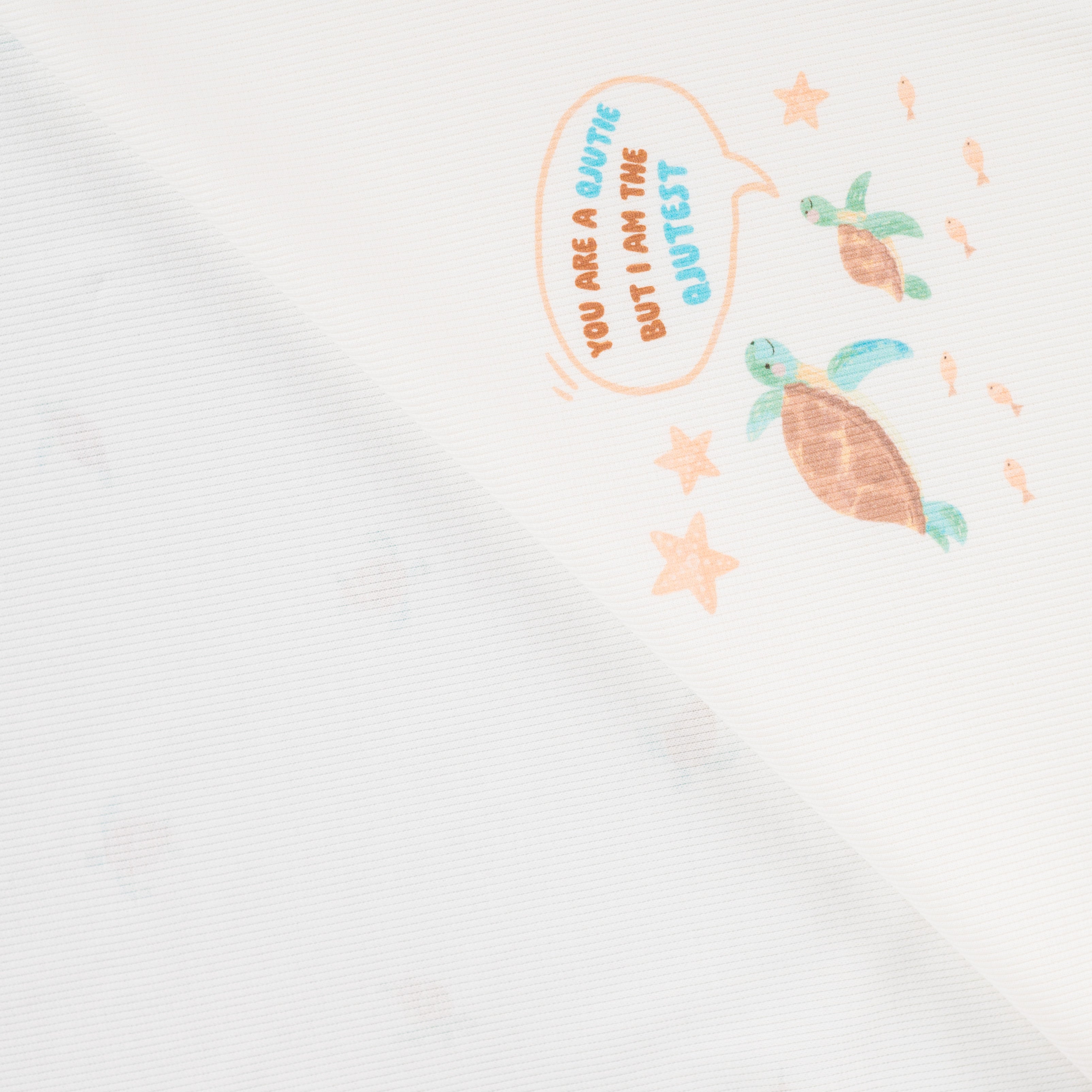 Turtles 2x2 Ribbed Cotton Jersey with Panel Print