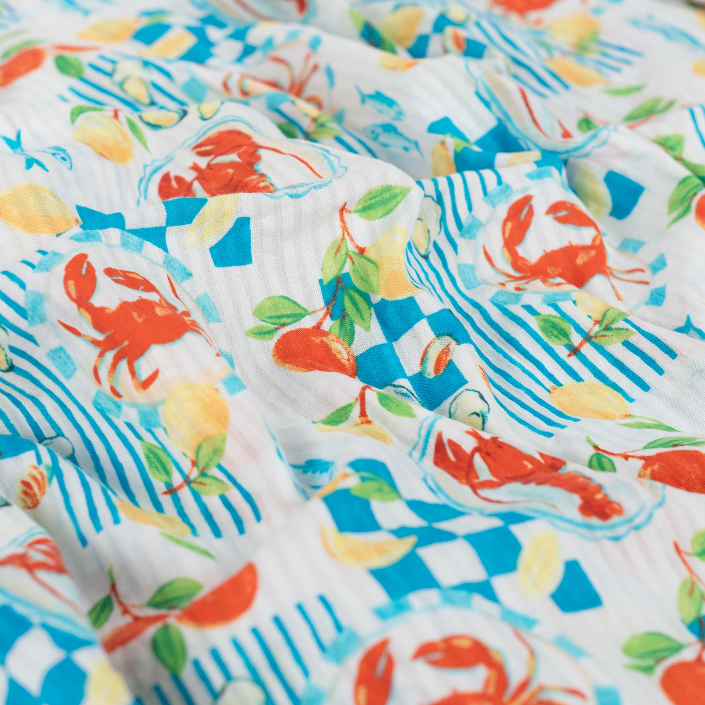 Summer Patchwork Cotton Seersucker Fabric