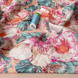 Nerida Hansen - Japanese Anemone Cotton Sateen Fabric
