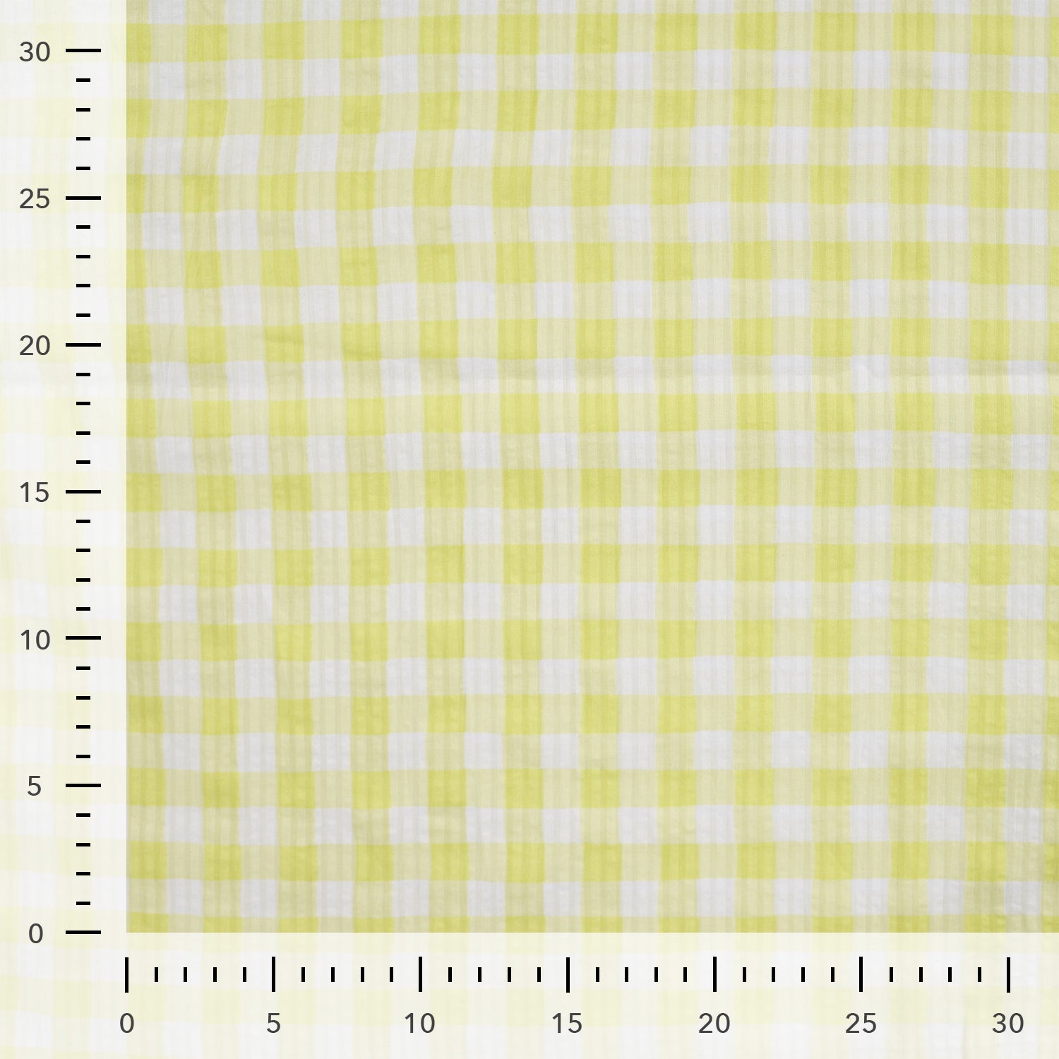 Yellow Gingham Cotton Seersucker Fabric