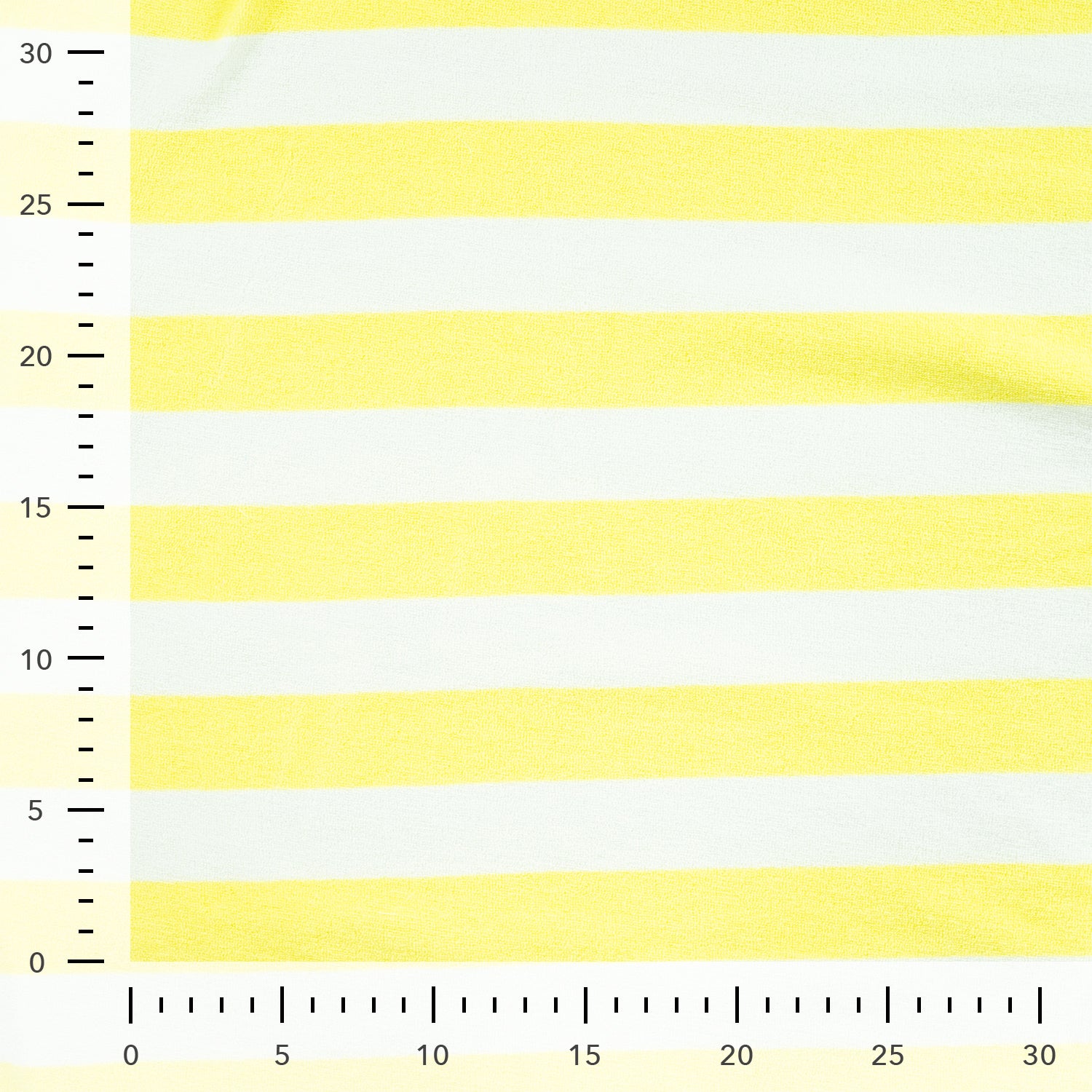 Cotton Towelling Terry Yellow Stripes on White