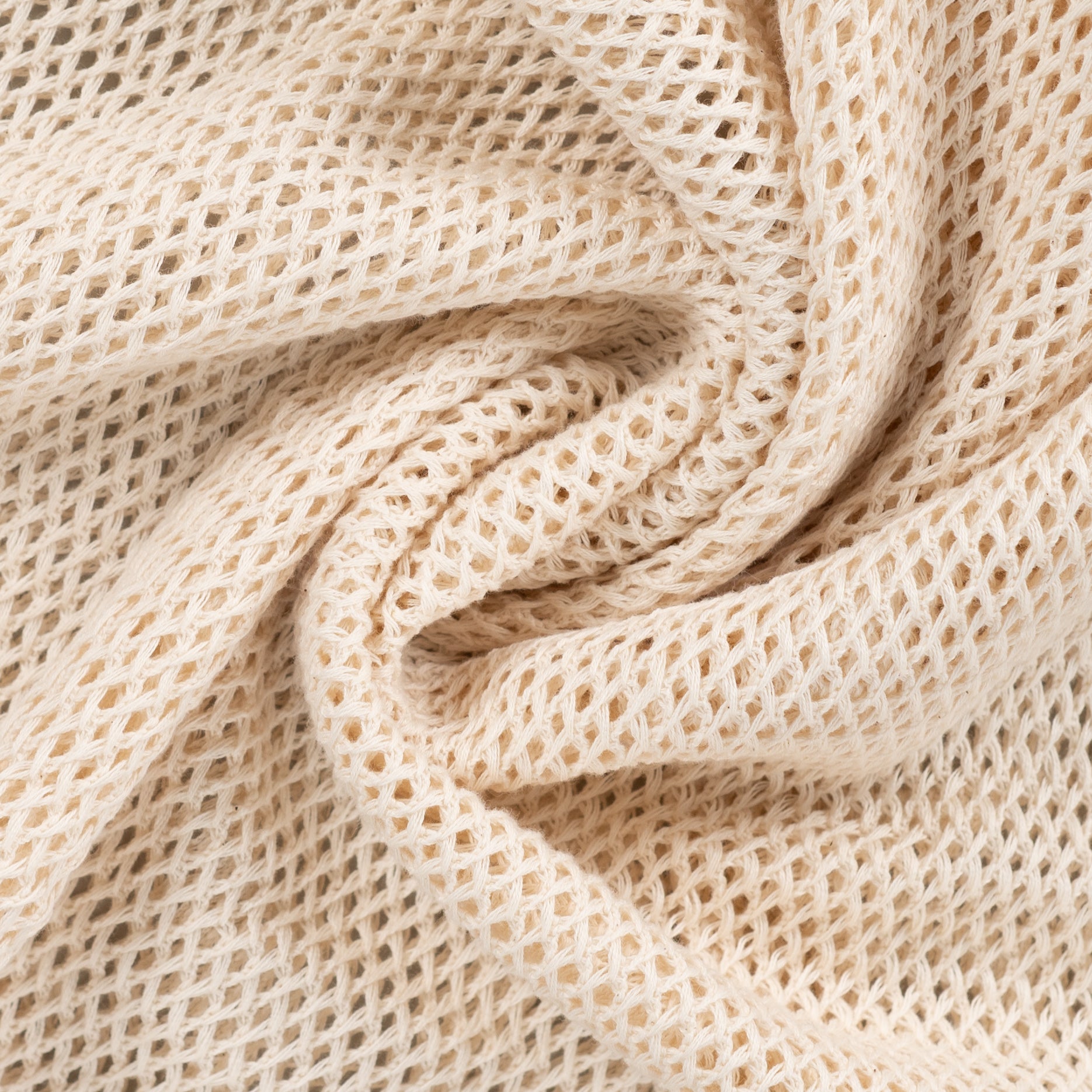 Pure Cotton Crochet Mesh in Natural