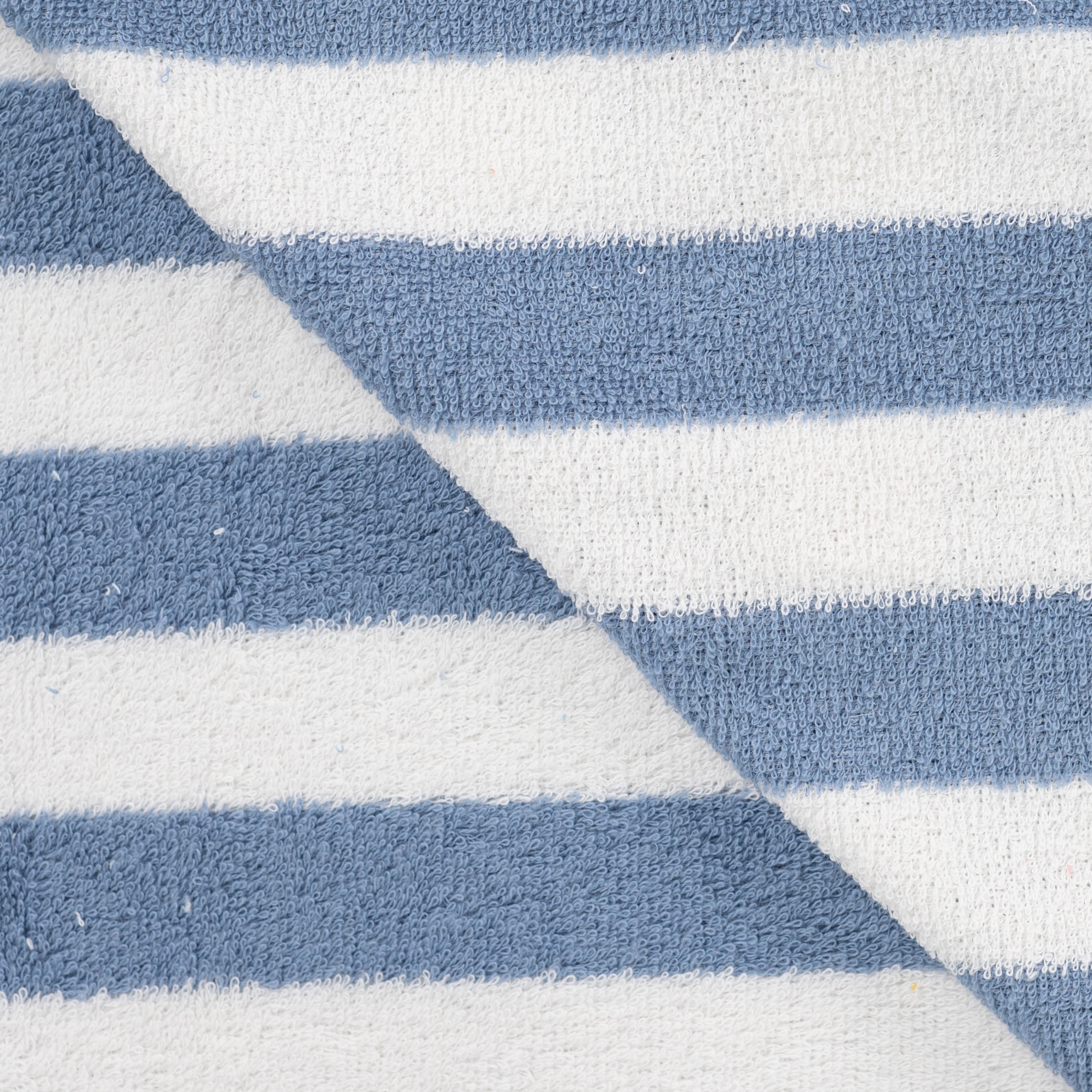 Cotton Towelling Yarn Dyed Stripes in Blue & Fuchsia White