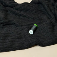 Sparkle Viscose Blend Cable Sweater Knit in Black