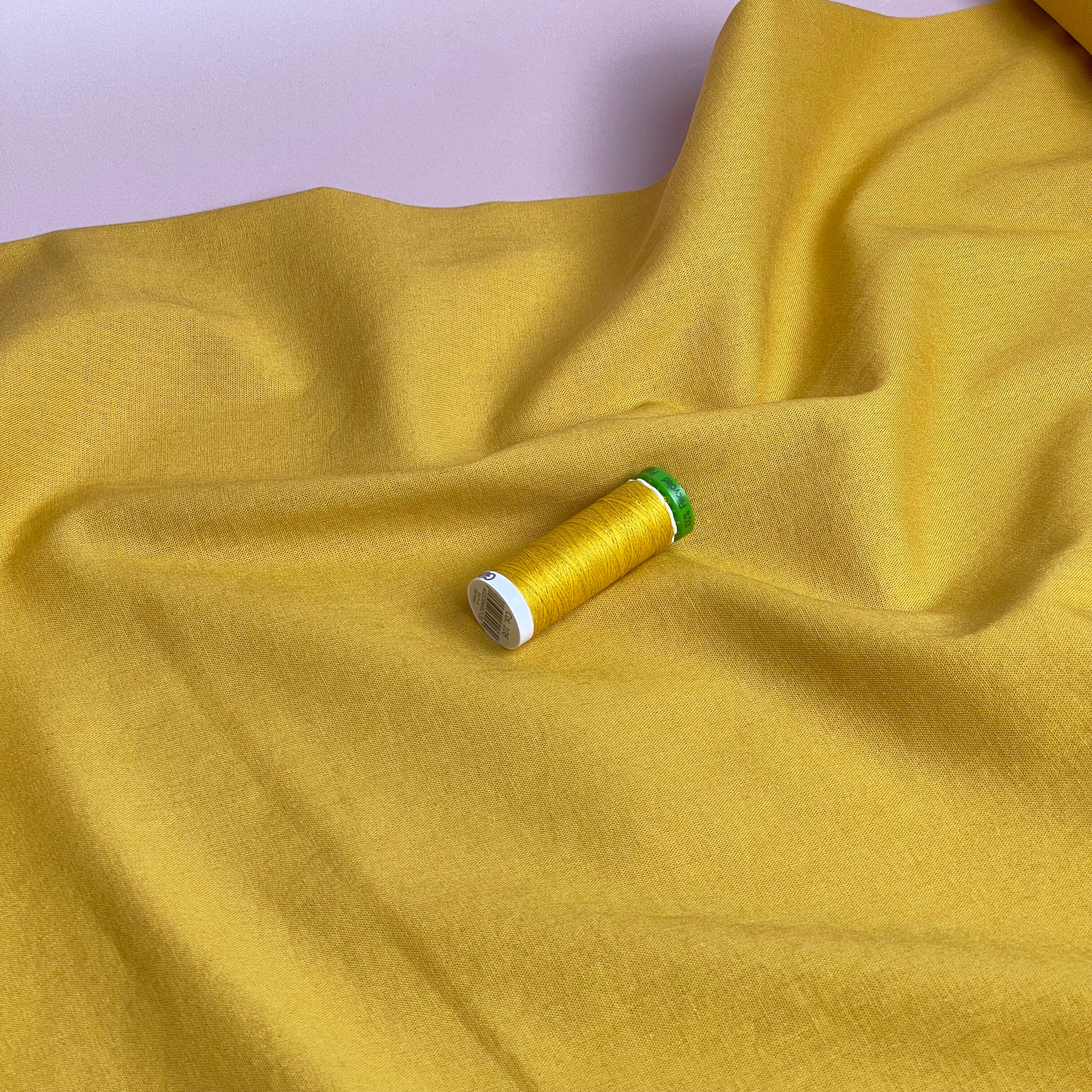 Sorona Linen in Yellow - New Eco Linen Blend Fabric