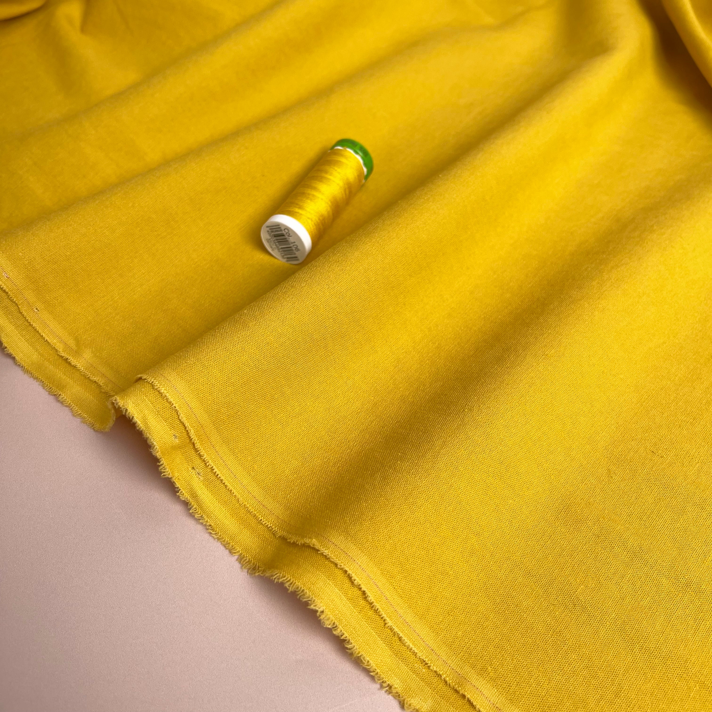 Sorona Linen in Yellow - New Eco Linen Blend Fabric