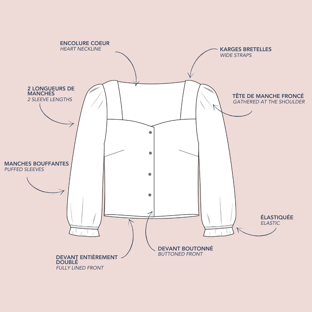 Lise Tailor - Mara Blouse Sewing Pattern