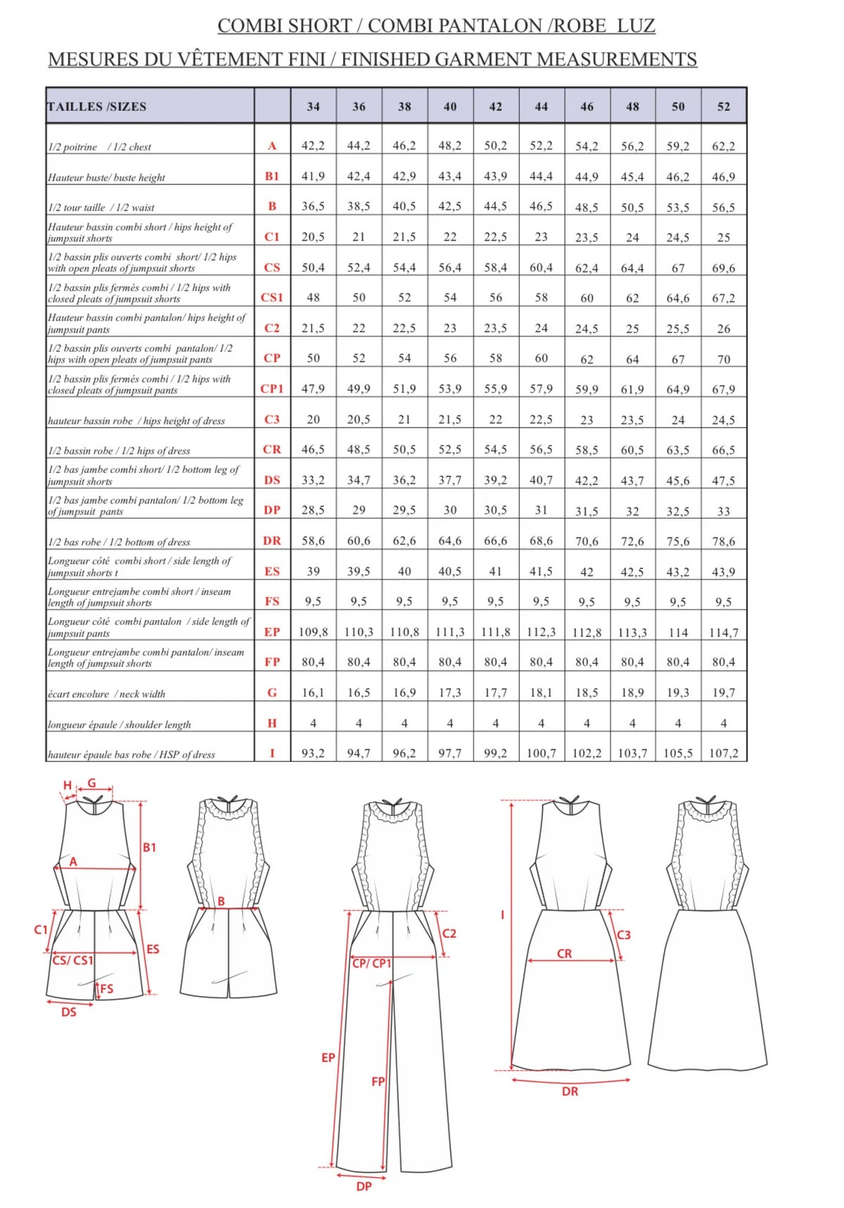 Maison Fauve - LUZ Dress/Playsuit Paper Sewing Pattern