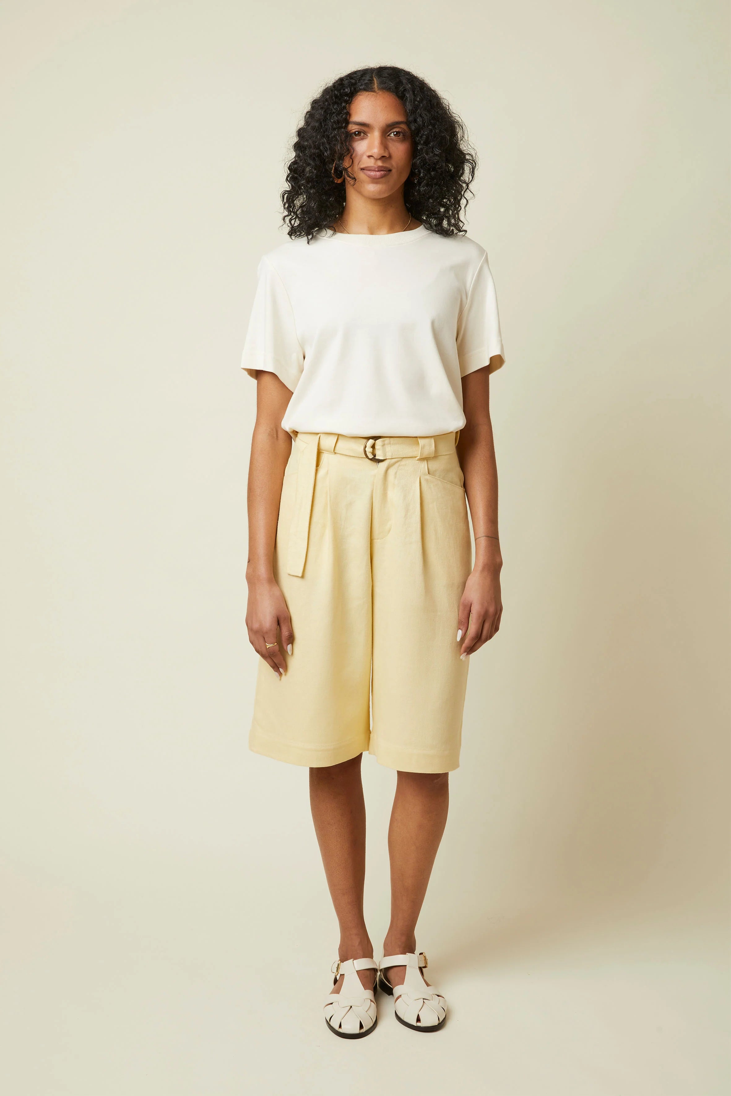 Atelier Brunette - Linen Viscose LivaEco™ Twill Fabric in Vanilla Ice