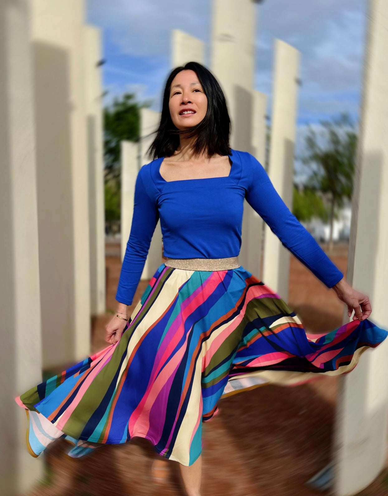 My Dress Made - Rainbow Viscose Twill Fabric (more due soon)