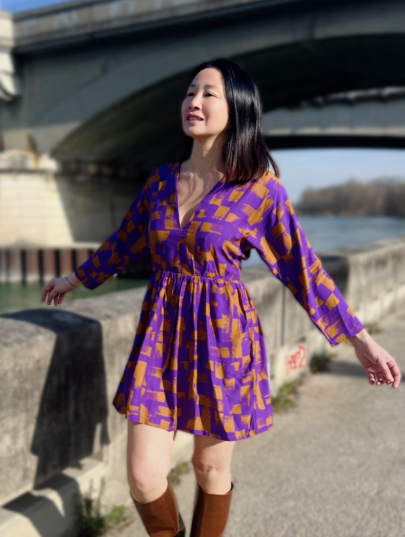 My Dress Made - Purple Rain Viscose Twill Fabric