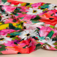 Pastel Florals Cotton French Terry Fabric
