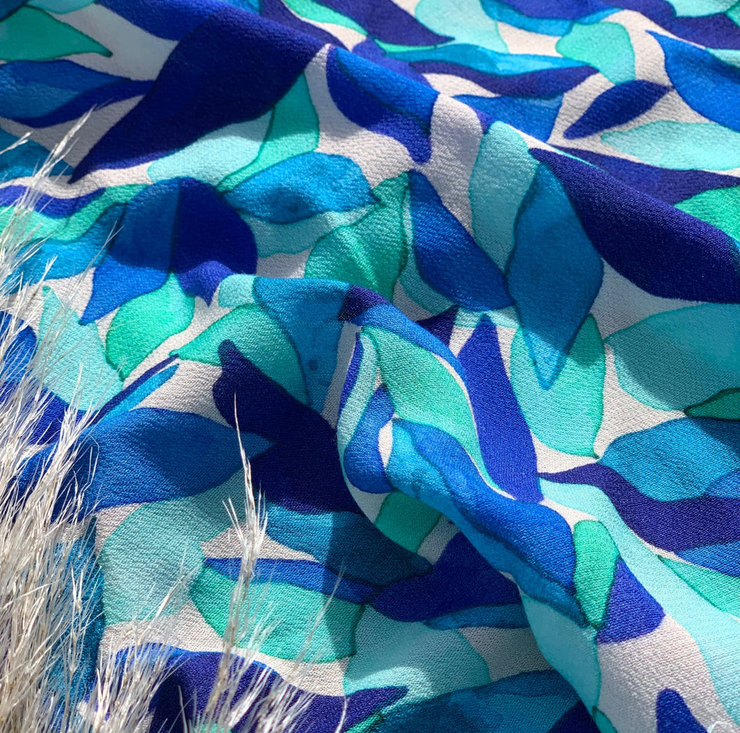 REMNANT 1 Metre - My Dress Made - Azurite Viscose Crepe Fabric