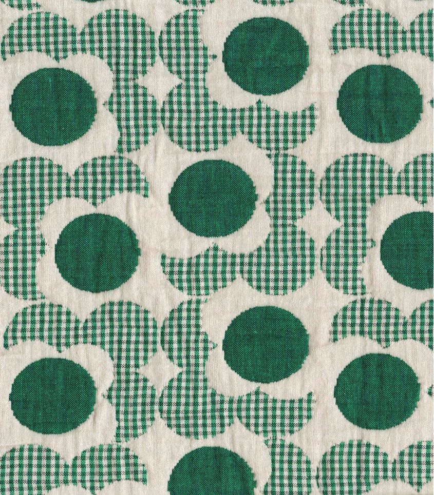 Cousette - Marguerite Gingham Jacquard Fabric in Green