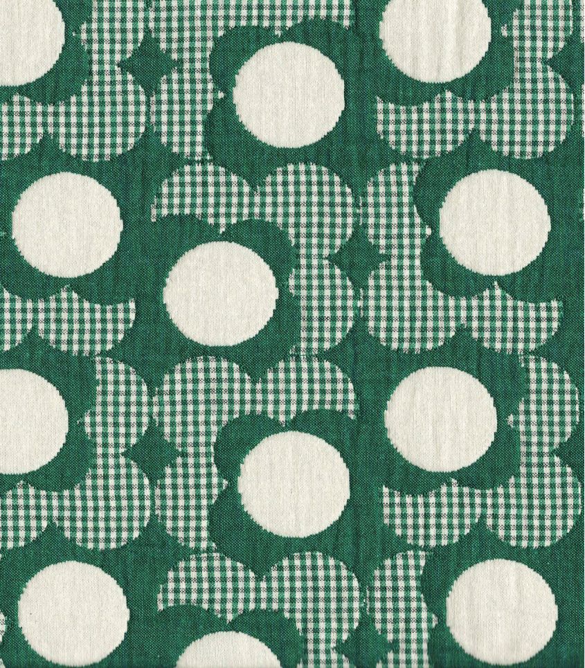 Cousette - Marguerite Gingham Jacquard Fabric in Green