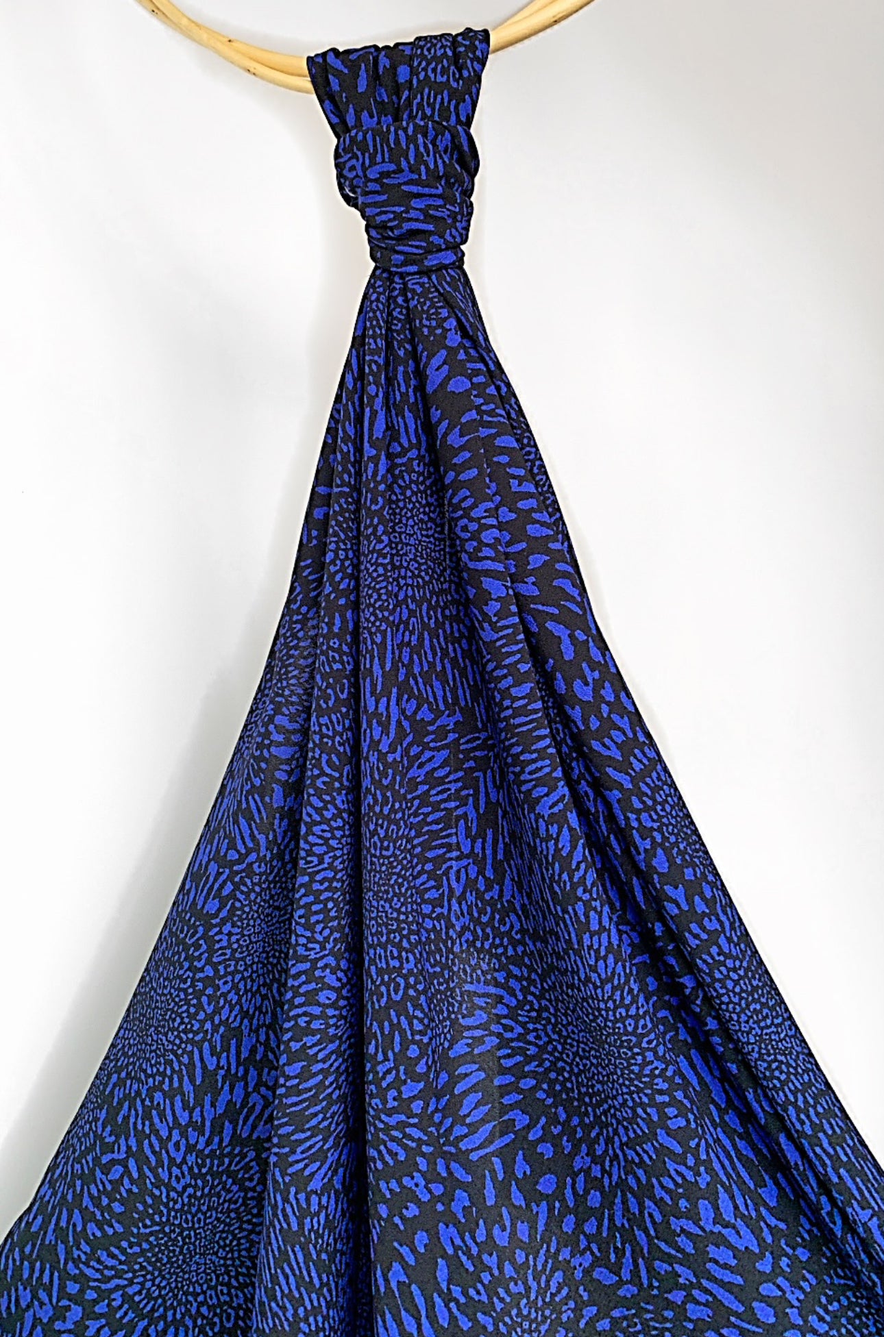 My Dress Made - Cobalt Animal Print Viscose Crepe Fabric