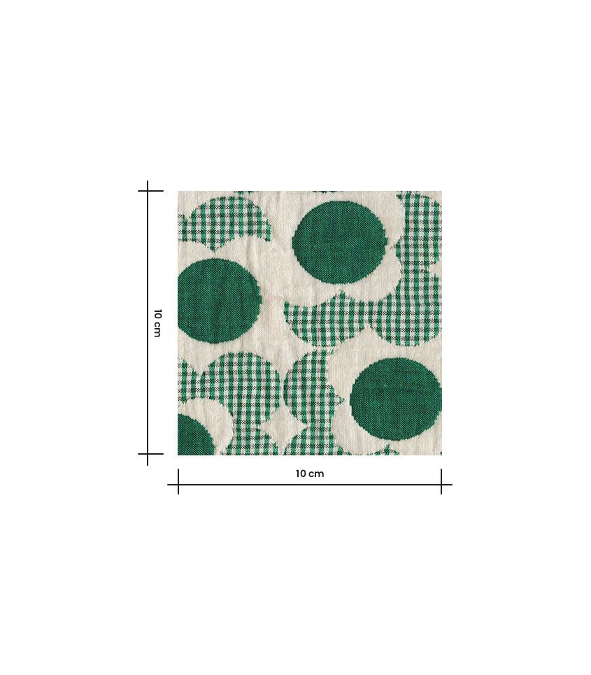 Cousette - Marguerite Gingham Jacquard Fabric in Green