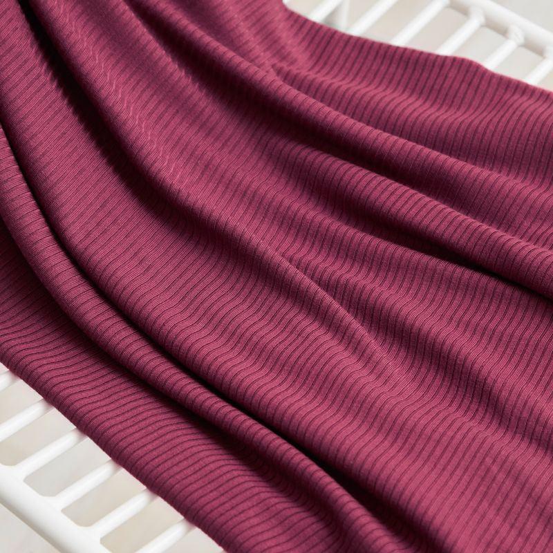 Derby Ribbed Jersey Cherry with TENCEL™ Modal Fibres