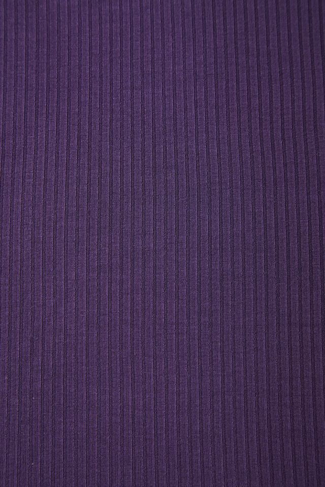 Derby Ribbed Jersey Pansy Purple with TENCEL™ Modal Fibres