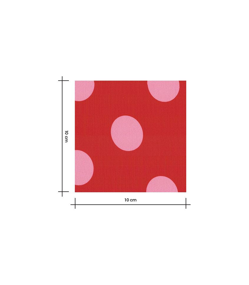 Cousette - Pretty Polka Dot Viscose Fabric in Strawberry