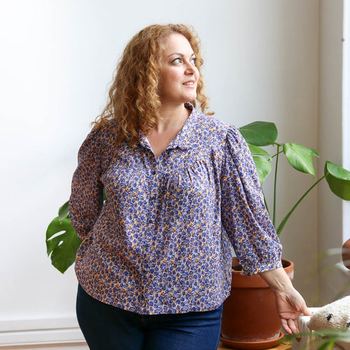 Sewing Kit - Pimpante Shirt in Firework Flowers Viscose Fabric