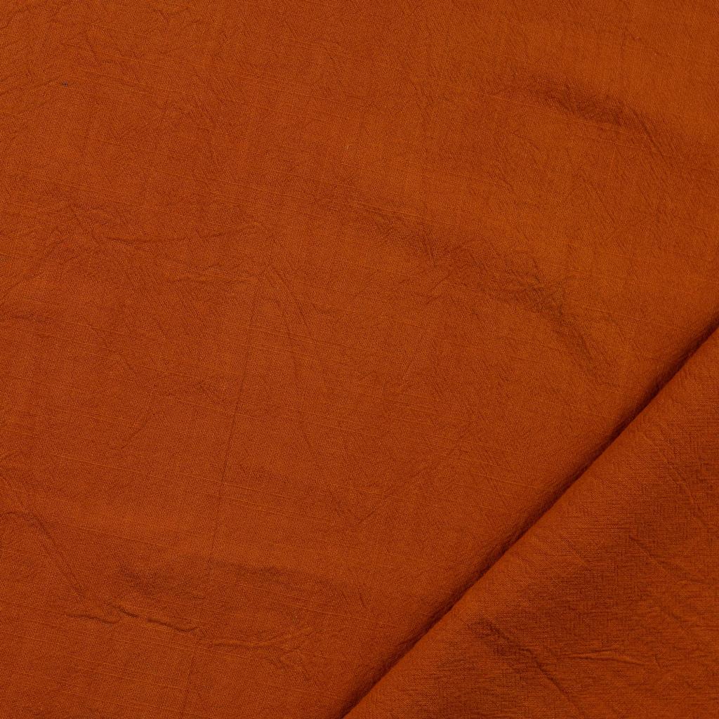 Vintage Rust Orange Washed Cotton