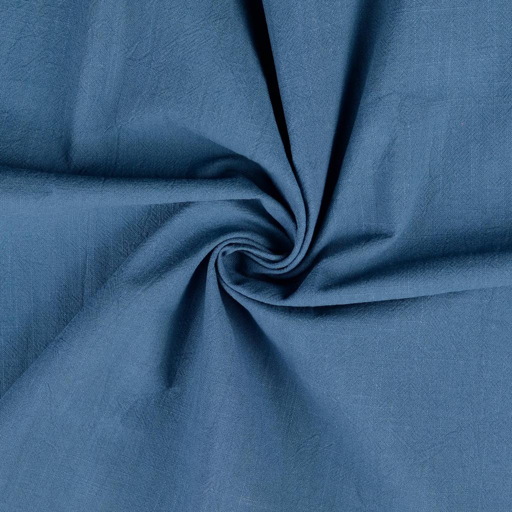 REMNANT 0.75 Metre - Vintage Ocean Blue Washed Cotton