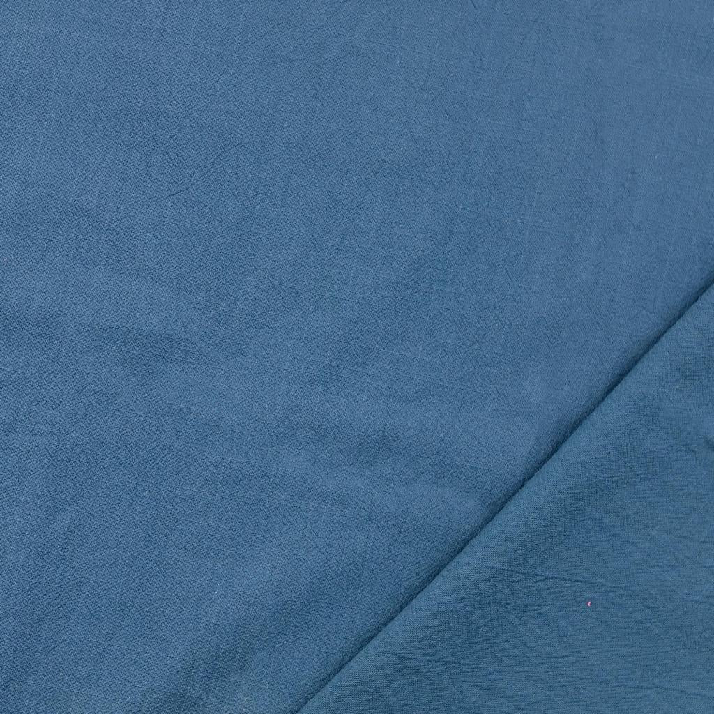 REMNANT 0.75 Metre - Vintage Ocean Blue Washed Cotton