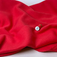 REMNANT 0.99 Metre - Tomato Red Fleeceback Organic Cotton Sweat-Shirting
