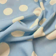 Cousette - Blue Polka Dots Viscose Fabric