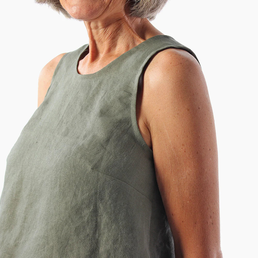 Make An Outfit Colour Bundle and Sewing Kit - Ashton Top and Spring Trousers in Italian Landscape & Brown Flow Linens
