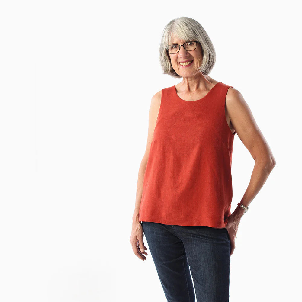 Make An Outfit Colour Bundle and Sewing Kit - Ashton Top and Spring Trousers in Italian Landscape & Brown Flow Linens