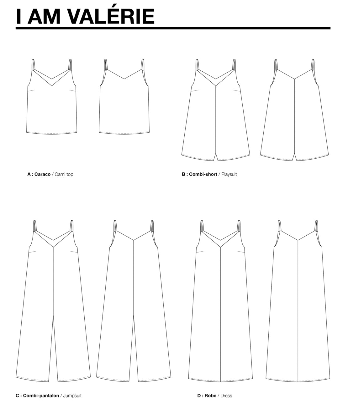 I AM -Valerie Top, Dress and Jumpsuit Sewing Pattern