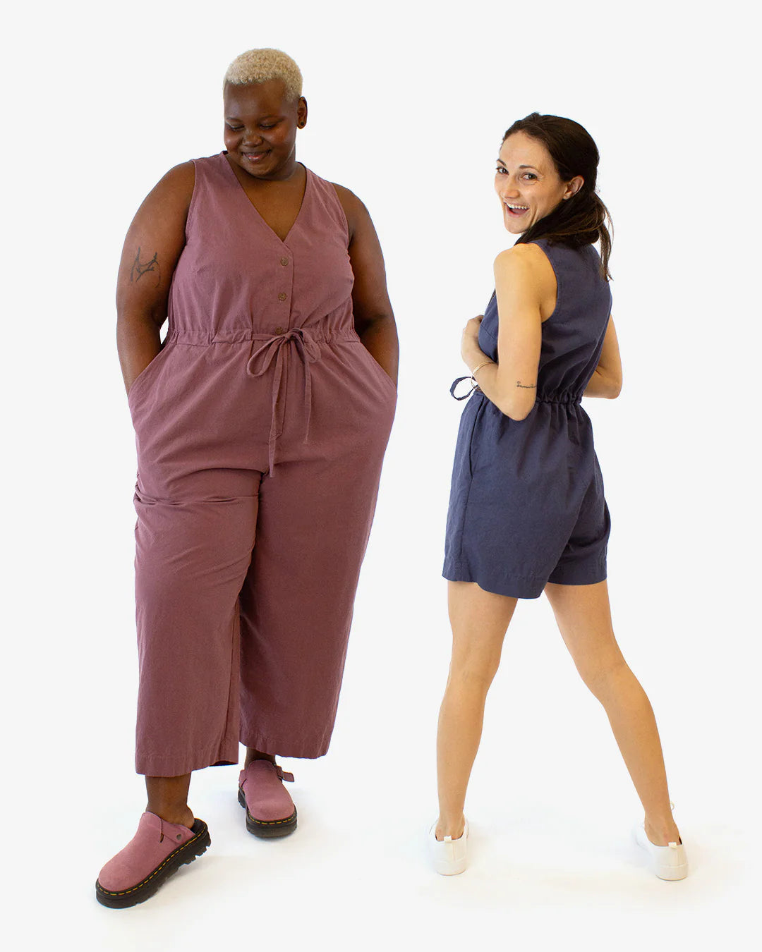 Sewing Kit - LAZO Jumpsuit in Vintage Lace Linen Viscose Fabric