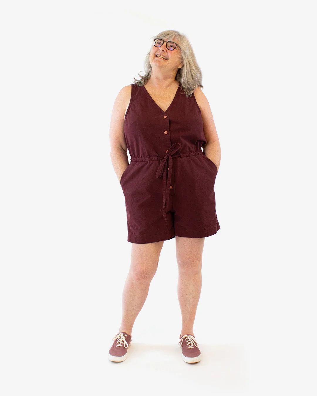 Sewing Kit - LAZO Jumpsuit in Vintage Lace Linen Viscose Fabric