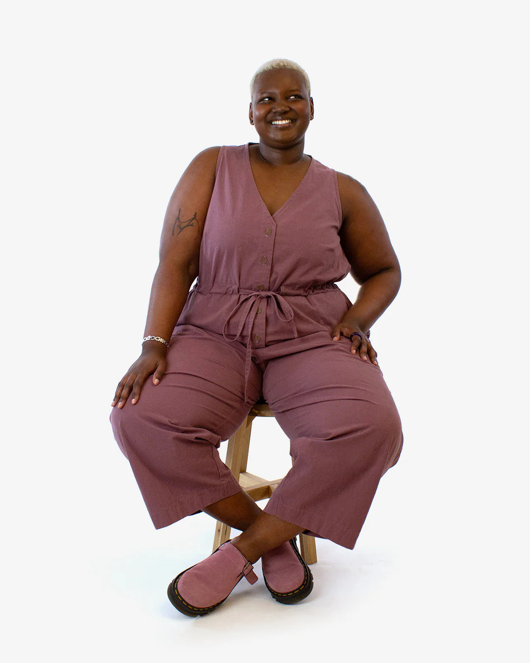 Sewing Kit - LAZO Jumpsuit in Vintage Lace Linen Viscose Fabric