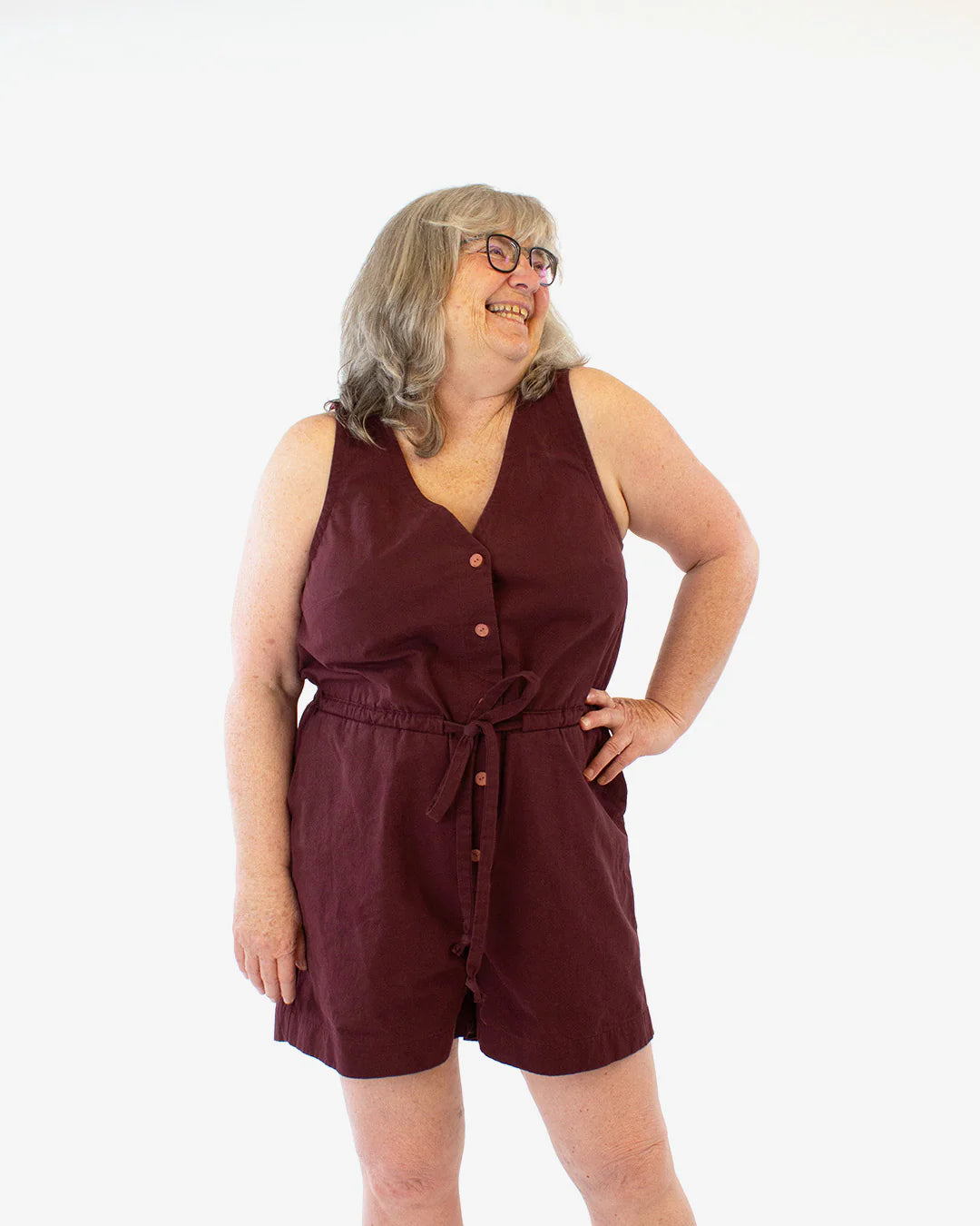Sewing Kit - LAZO Jumpsuit in Vintage Lace Linen Viscose Fabric