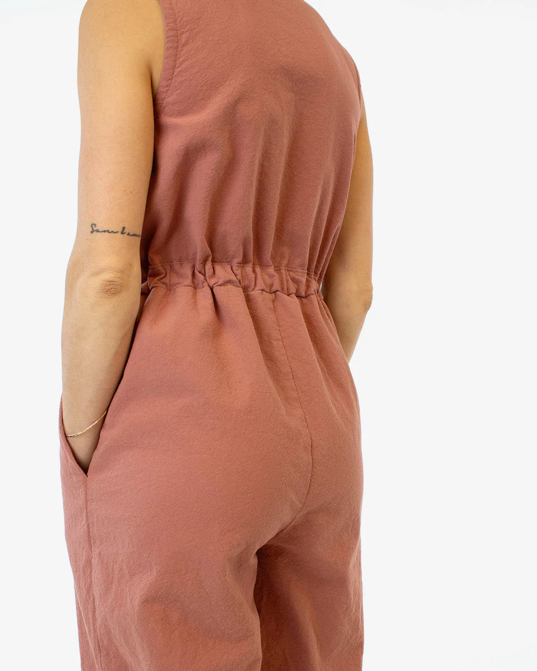 Sewing Kit - LAZO Jumpsuit in Vintage Lace Linen Viscose Fabric