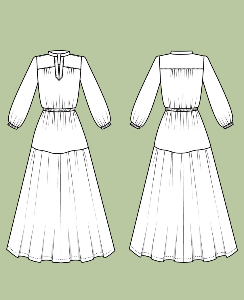 Sewing Kit - The CANYON Dress & Top in Vintage Lace Linen Viscose Blend