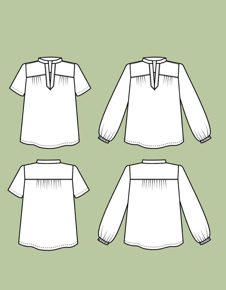 Make an Outift Sewing Kit - The CANYON Top in Vintage Linen & HUSSARD Jeans in Cousette Denim