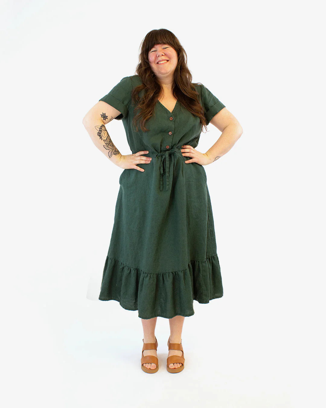 Sewing Kit - HOLMES Dress in Lupine Petals Viscose Fabric