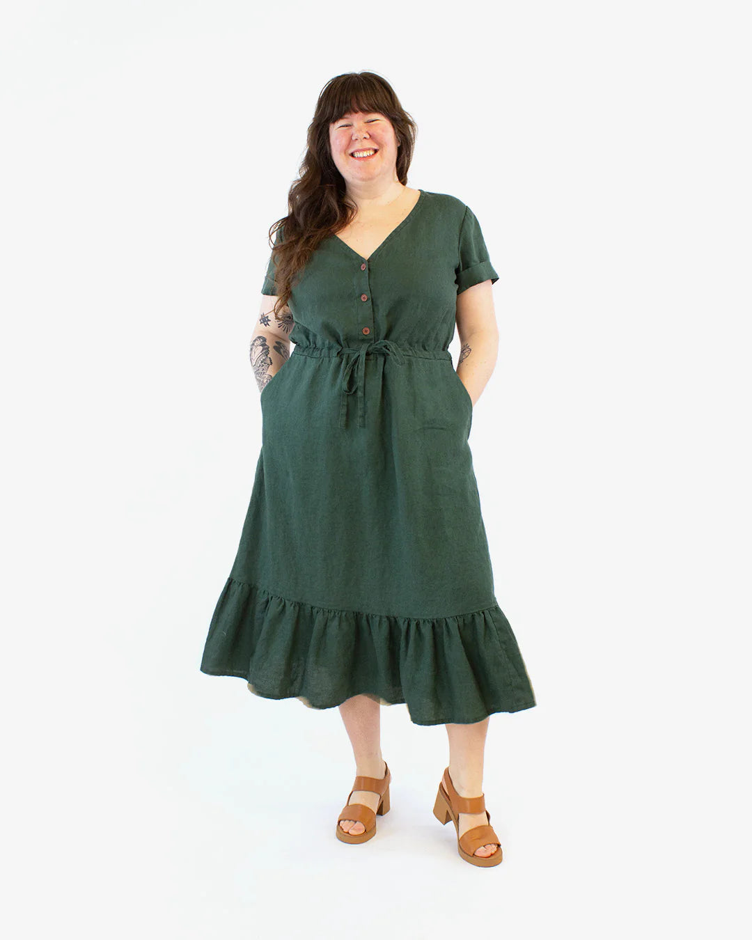 Sewing Kit - HOLMES Dress in Lupine Petals Viscose Fabric