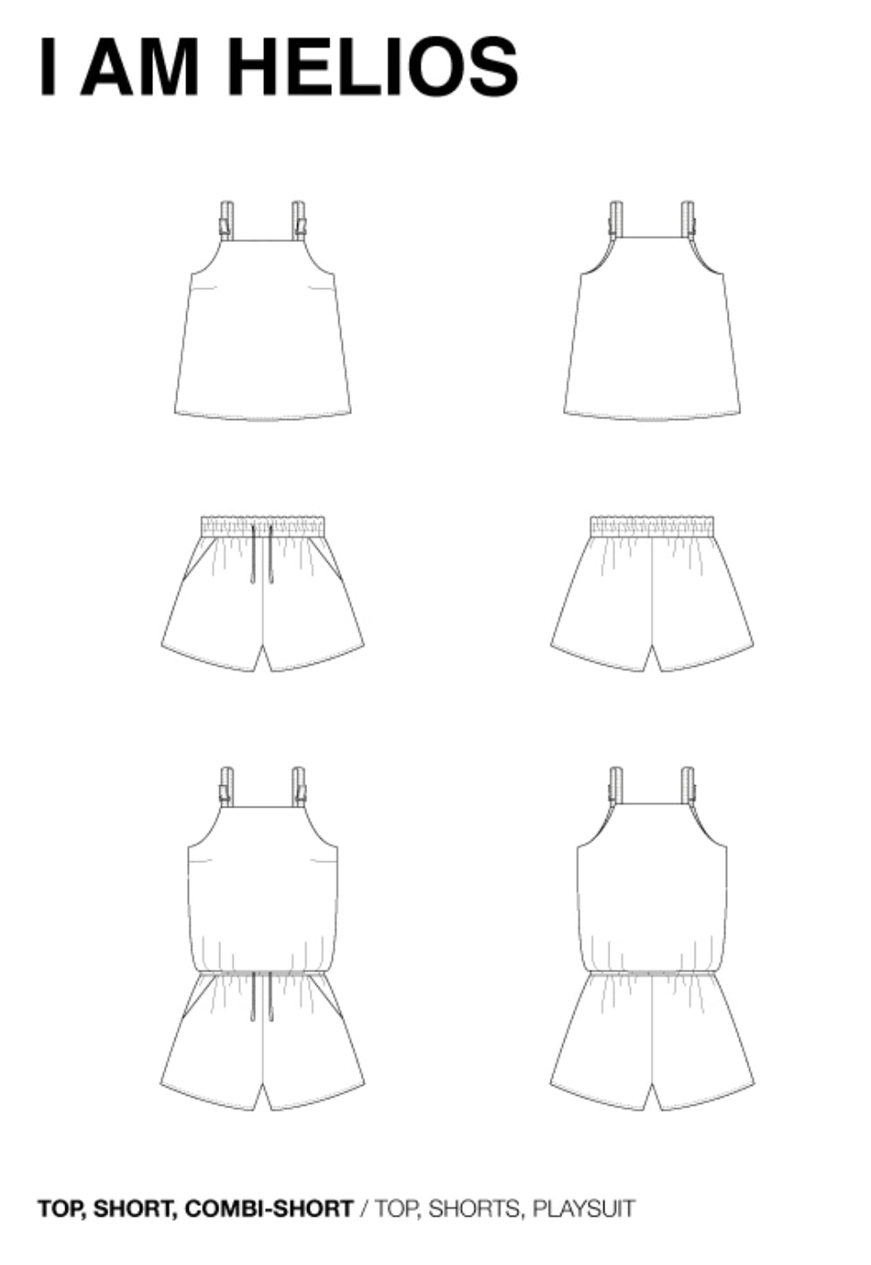 I AM - Helios Top, Skirt, Trousers, Dress and Jumpsuit Sewing Pattern