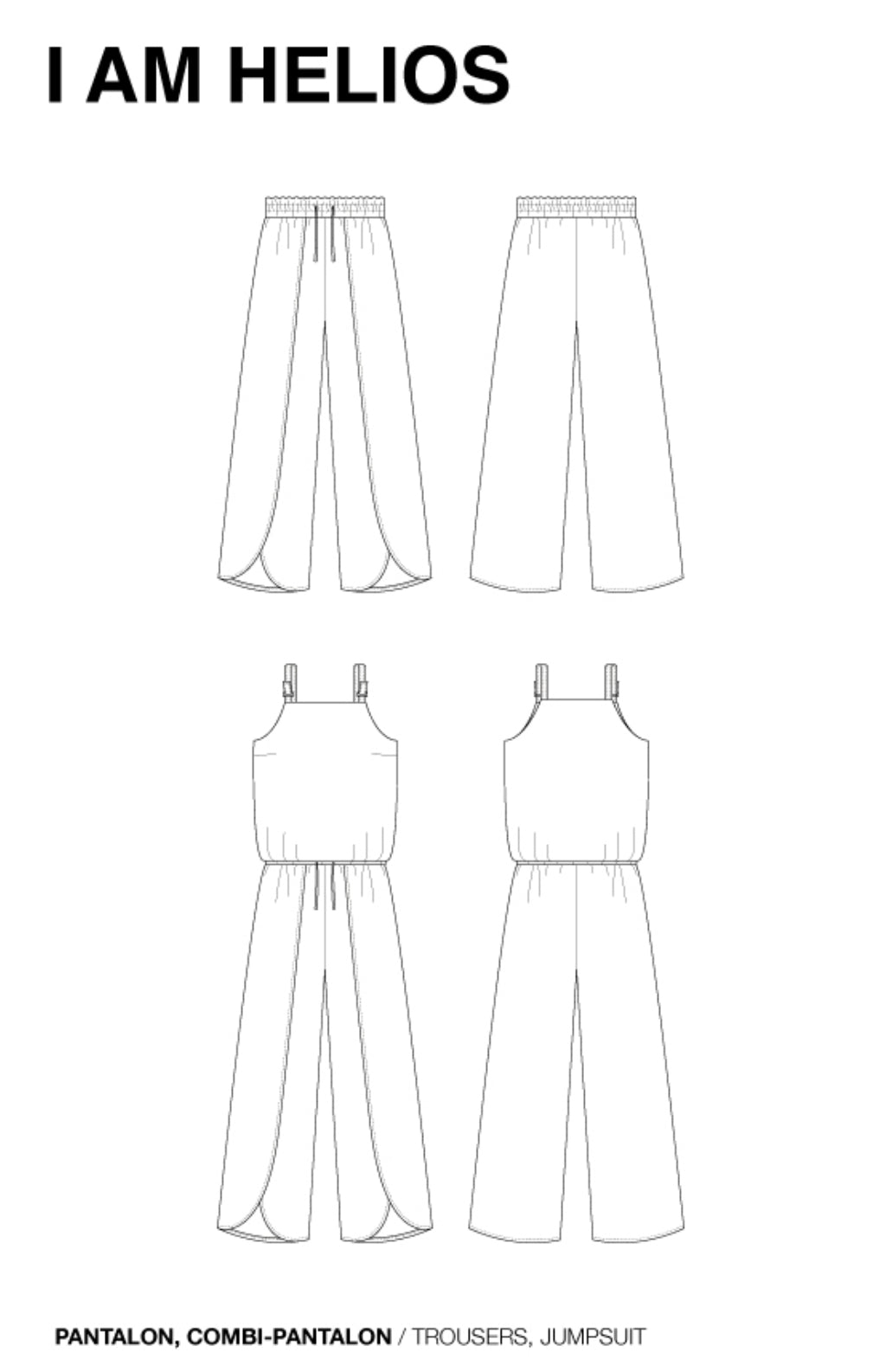 I AM - Helios Top, Skirt, Trousers, Dress and Jumpsuit Sewing Pattern