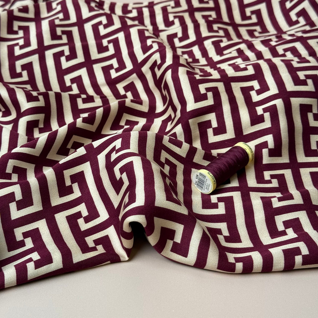 Maze Viscose Sateen Fabric