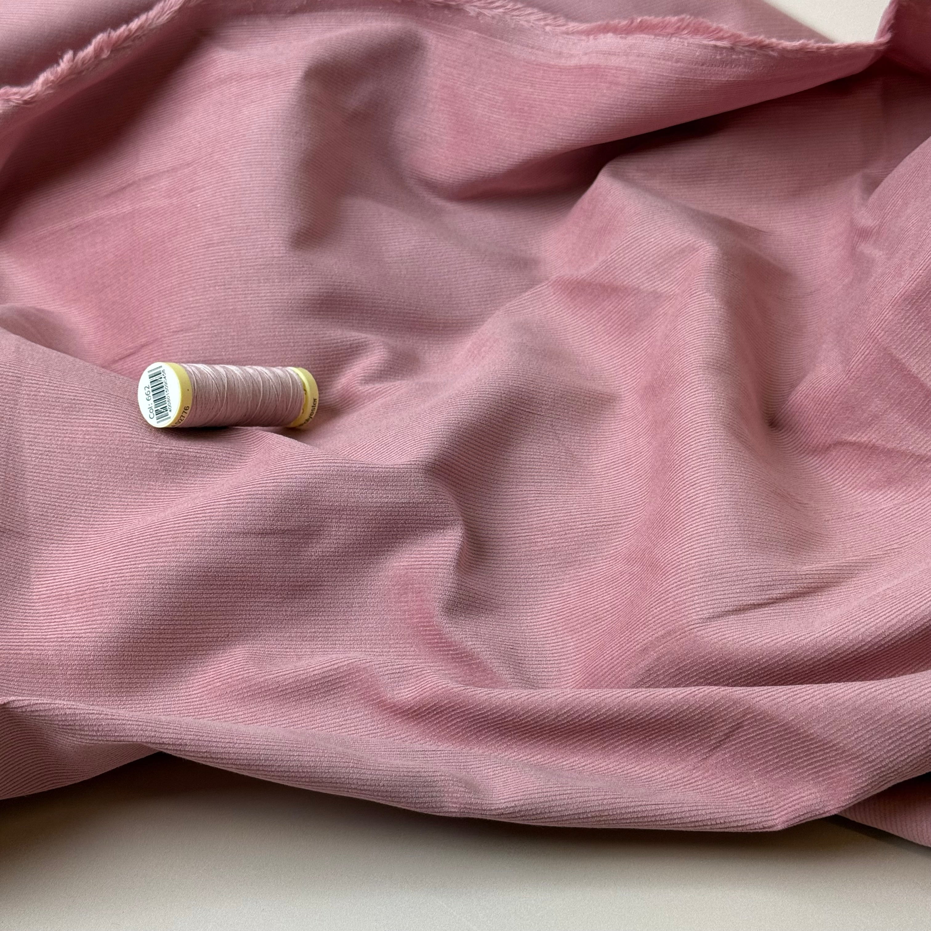 21 Wale Cotton Needlecord in Pink