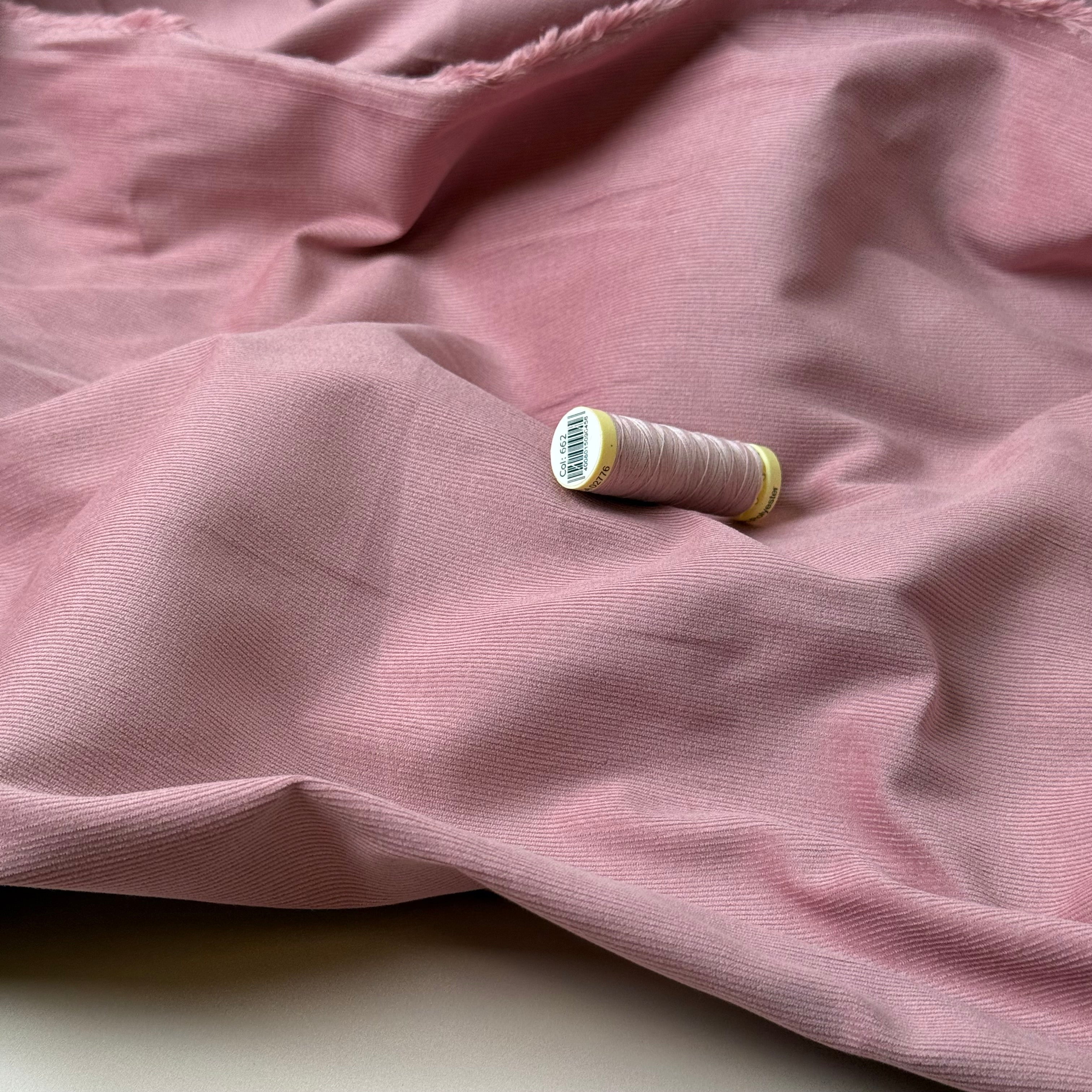 21 Wale Cotton Needlecord in Pink