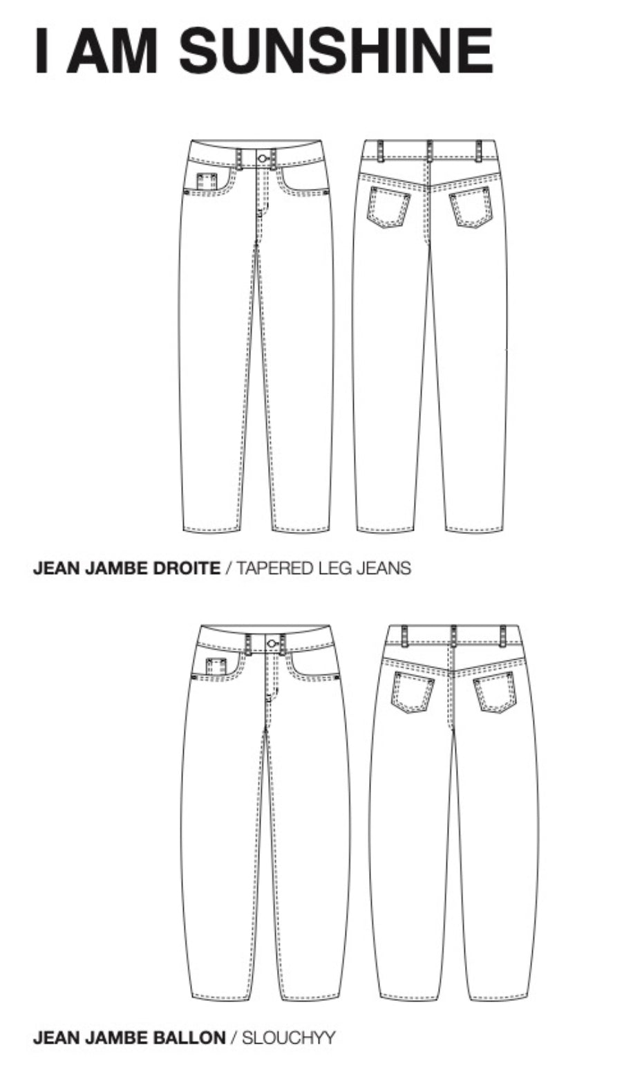 I AM - Sunshine Jeans Sewing Pattern